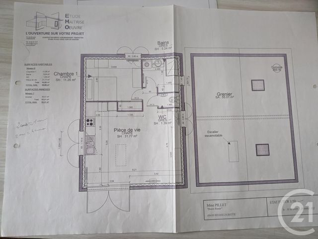 maison à vendre - 4 pièces - 95.42 m2 - REGNIE DURETTE - 69 - RHONE-ALPES - Century 21 Coquillat Immobilier